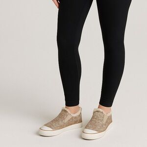 Coach Beale Signature Jacquard Shearling Slip-On Sneakers – Sz 6.5